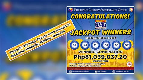 3 winners of PHP81-M lotto jackpot, all from same Bulacan outlet | PEP.ph