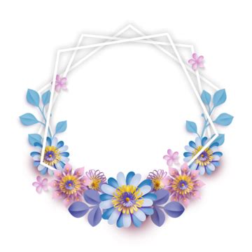 Colorful Spring Flower Border PNG Transparent Images Free Download | Vector Files | Pngtree