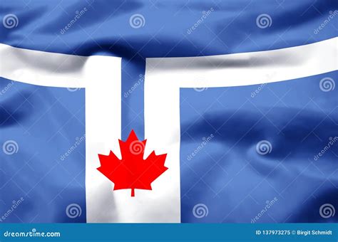 Toronto Flag Realistic Flag Illustration. Stock Illustration - Illustration of banner, tourism ...