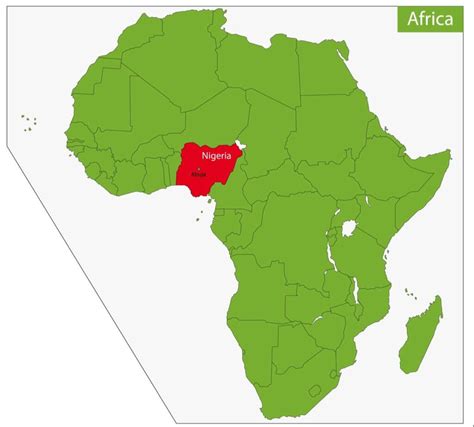 ⊛ Mapa de Nigeria Político & Físico Con Países y Capitales 2024