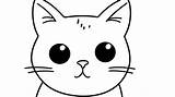 Free coloring Pages Printable cat face Face Image page sketch template