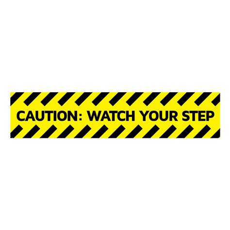 Buy Caution: Watch Your Step Sticker/Sign. 13.5 X 2.75 inches. (Pack of 1) Online at desertcartINDIA