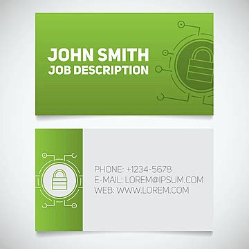 Locked Logo Business Card Template For Printing Pathways Manager Computing Vector, Pathways ...