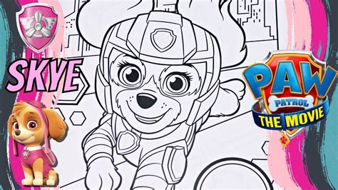 Paw Patrol Coloring Pages Skye