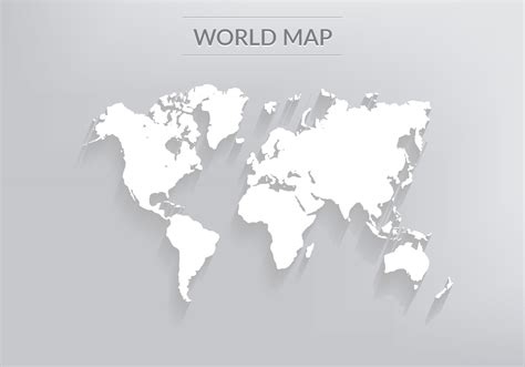 Vector mapa del mundo libre con sombras 124614 Vector en Vecteezy