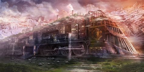 Steam train digital wallpaper, train, fantasy art, steampunk, vehicle ...