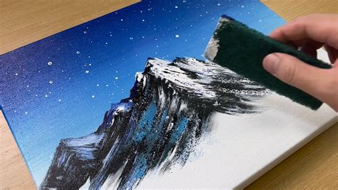 Painting snowy mountains easy acrylic painting technique – Artofit