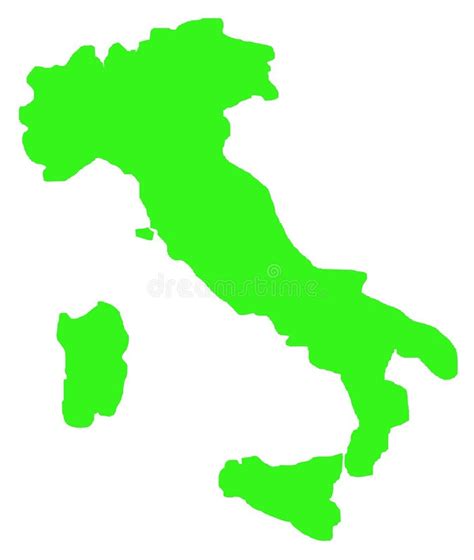 Outline Map Of Italy On White Stock Illustration Illu - vrogue.co