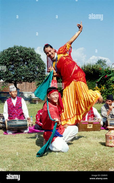 HMA 87819 : nepali folk dance artists performing bhojpuri dance ...