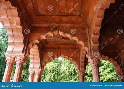 Architecture of Red Fort in New Delhi, India Stock Image - Image of ...