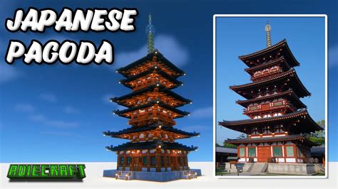 How to make a MINECRAFT PAGODA - Large Japanese Pagoda Minecraft TUTORIAL - Yakushi-Ji Pagoda ...