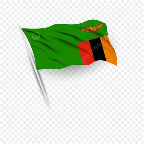 Zambia Flag Vector Hd PNG Images, Waving Flag Of Zambia For Zambia Independence Day, Zambia ...