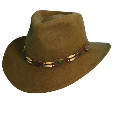 Wool Felt Outback Hat with Beads - Explorer Hats