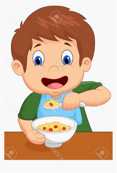 Eat Breakfast Clip Art - Boy Eating Breakfast Clip Art, HD Png Download ...