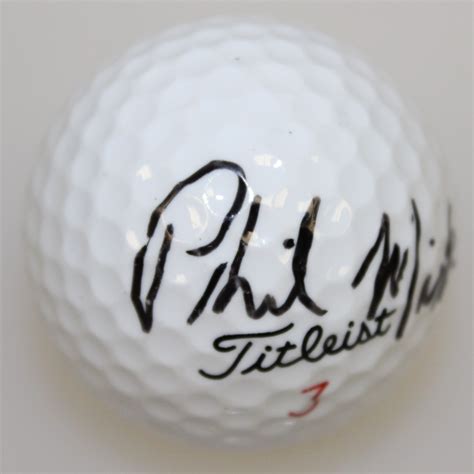 Lot Detail - Phil Mickelson Signed Titleist 3 Logo Golf Ball - Rare ...