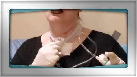 trach care at home - suctioning out my tracheotomy tube - YouTube