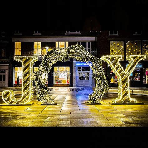 Outdoor Large Merry Christmas Rope Light Sign Lighted Words For Holiday ...