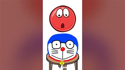 the fastest eat ugly doraemon in 1.36 seconds with red ball 4 #shorts - YouTube