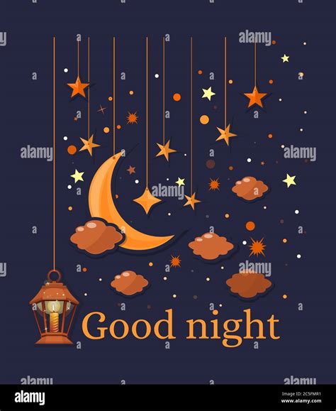 Good night. Sleeping time design. Vector card Stock Vector Image & Art ...