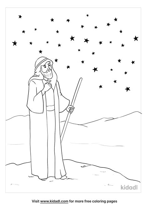 Abraham Stars Coloring Page - photos and vectors