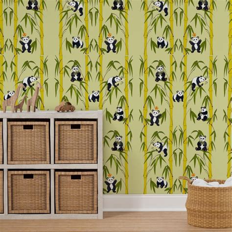 large-scale-bamboo-panda-wallpaper Wallpaper | Spoonflower