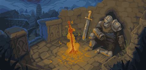 PixelArtus — Dark Souls - Chilling at the bonfire Pixel Artist ...