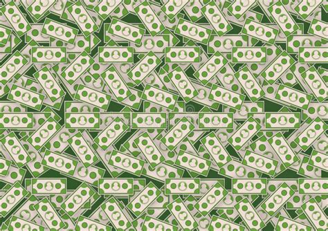 Money Pattern. Cash Background. Dollars Signs, Gold Coins. Falling Money Stock Vector ...