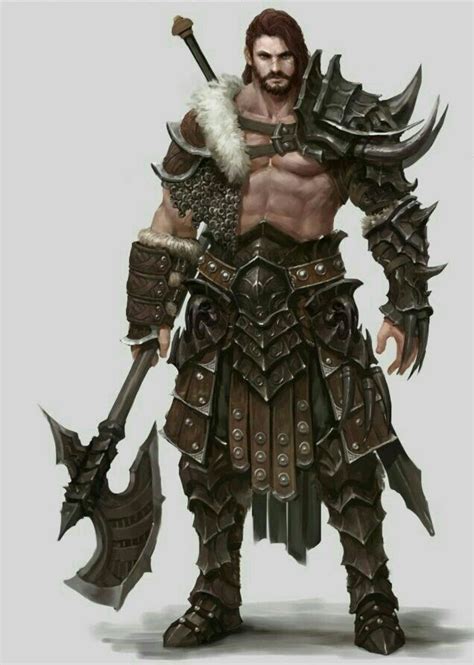 Human Male Barbarian - Pathfinder PFRPG DND D&D d20 fantasy Pathfinder Character, Rpg Character ...