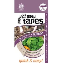 Suttons Seeds Seed Tapes - Lettuce Webbs Wonderful | Mole Online