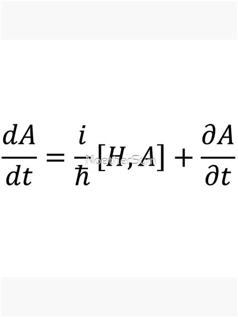 "Heisenberg equation of motion, quantum mechanics and physics" Poster for Sale by NoetherSym ...