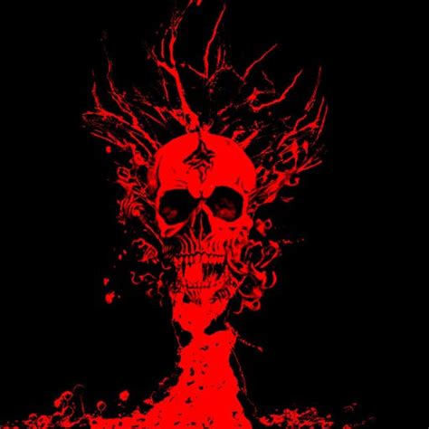 Download Skull Horror Scary Red Dark PFP