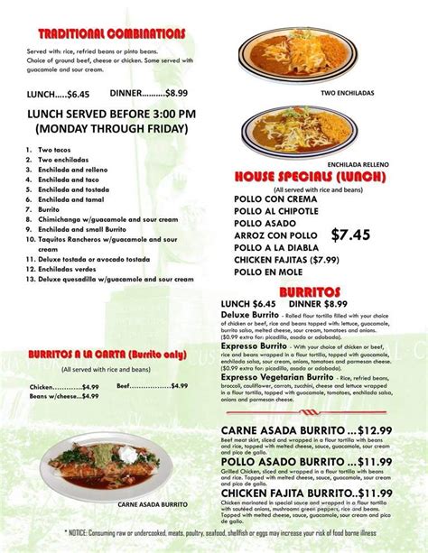 Menu of La Terraza in Marysville, WA 98270