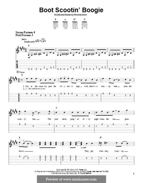 Boot Scootin' Boogie (Brooks & Dunn) by R. Dunn - sheet music on MusicaNeo