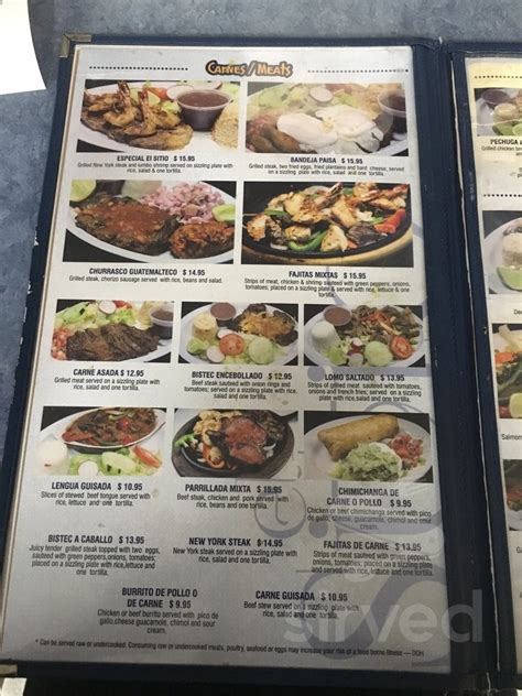 El Sitio Restaurant menu in Riverdale Park, Maryland, USA