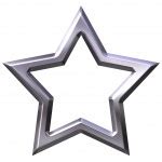Silver star symbol — Stock Photo © Envita #6106772