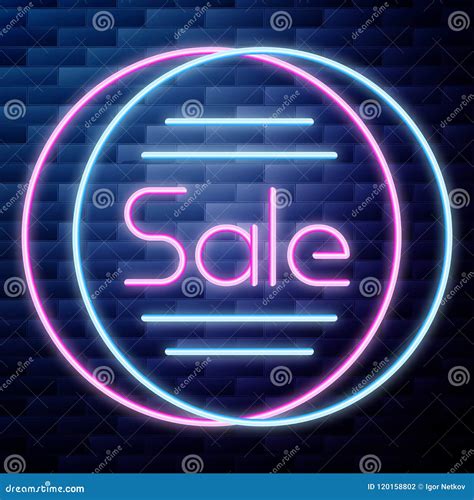 Sale glowing neon sign stock vector. Illustration of cinema - 120158802