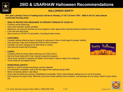 Halloween guidance issued | Article | The United States Army