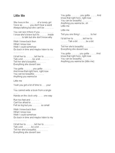 Little Me Lyrics | PDF