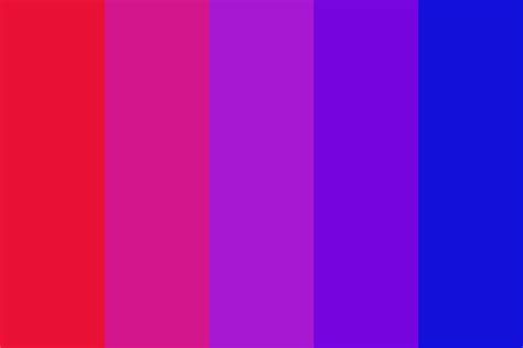 Neon red to blue Color Palette