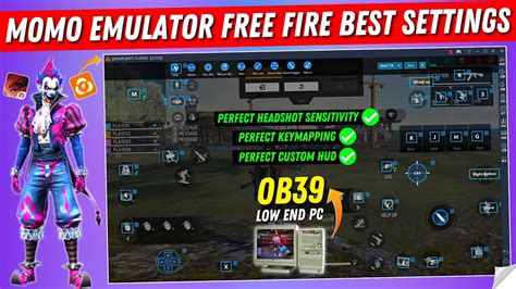 Momo Emulator Free Fire OB39 Perfect Keymapping Sensitivity & HUD ...