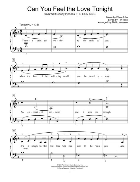 Can You Feel The Love Tonight | Sheet Music Direct