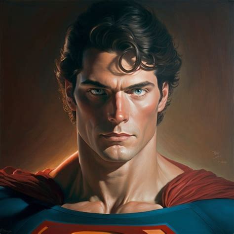 a painting of a man wearing a superman costume