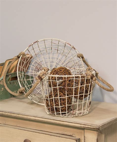 Craft House Designs - Wholesale| Wire Baskets with Rope Handles