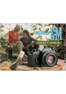 Nikon EM Printed Manual