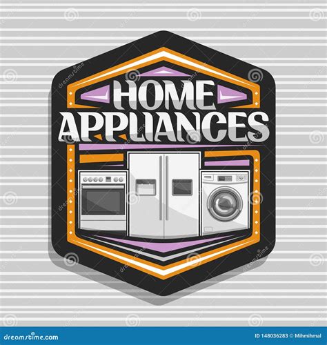 Vector Logo for Home Appliances Stock Vector - Illustration of freezer ...