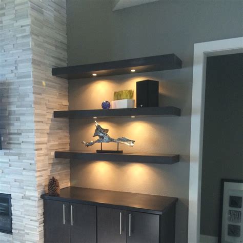 Floating Shelf No Lights No Finish Raw - Etsy | Floating shelves with lights, Floating shelves ...