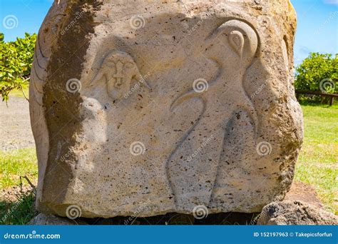 Rapa Nui Petroglyph, Easter Island, Chile Stock Photography ...