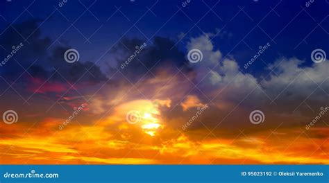 Blue sky in sunset stock photo. Image of easter, color - 95023192