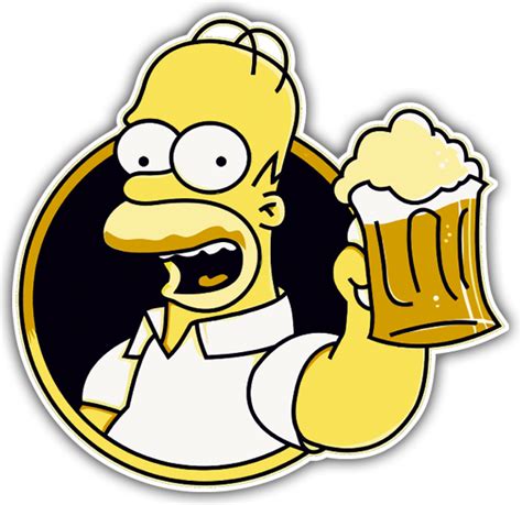 the simpsons character holding a mug of beer