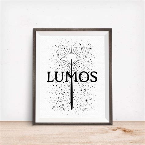 Printable Art Lumos Magic Spell Book Quote Art Book Lover - Etsy